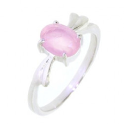 Ring 34-30 Sterling Silver Rose Quartz