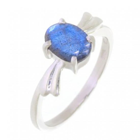 Ring 34-30 Sterling Silver Labradorite Ring 34-30 Sterling Silver Labradorite