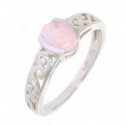 Ring 34-31 Sterling Silver Rose Quartz