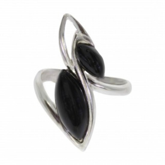 Ring 38-03 Sterling Silver Black Onyx