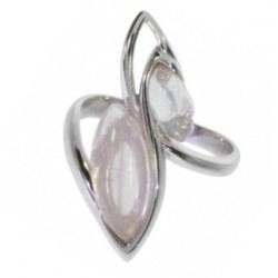 Ring 38-03 Sterling Silver Rose Quartz