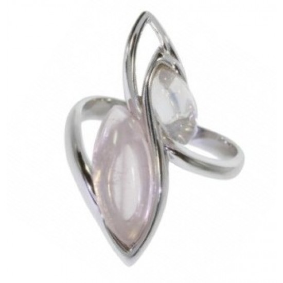 Ring 38-03 Sterling Silver Rose Quartz