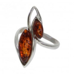 Ring 38-03 Sterling Silver Amber