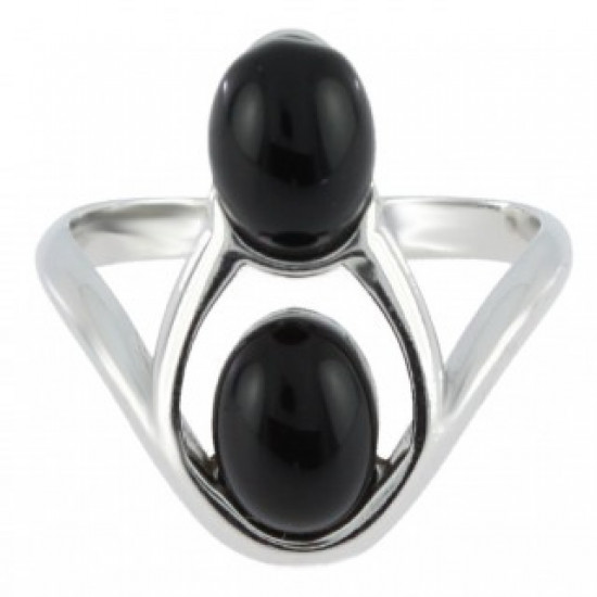 Ring 38-04 Sterling Silver Black Onyx