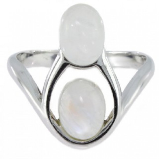 Ring 38-04 Sterling Silver Moonstone