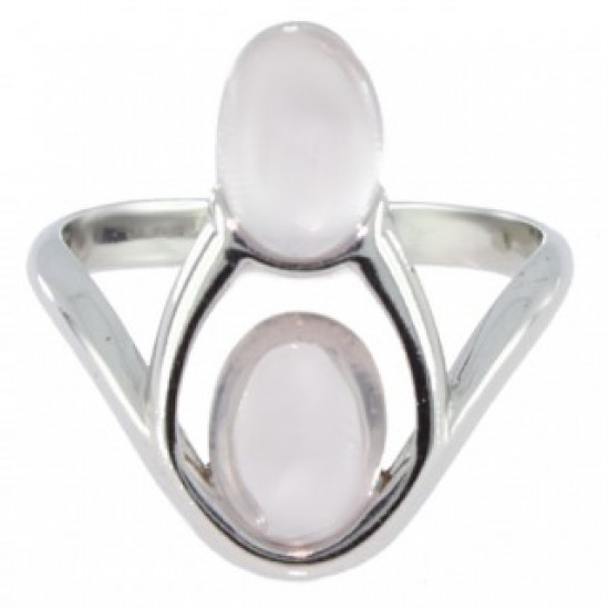 Ring 38-04 Sterling Silver Rose Quartz