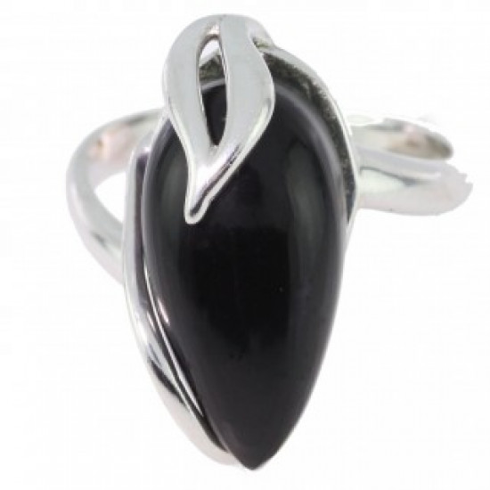 Ring 38-05 Sterling Silver Black Onyx