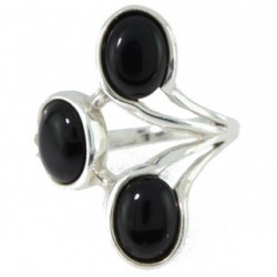 Ring 38-06 Sterling Silver Black Onyx