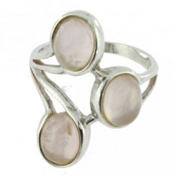 Ring 38-06 Sterling Silver Rose Quartz