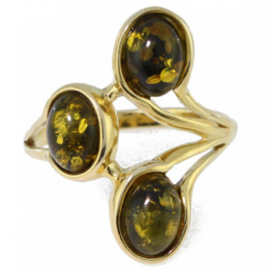 Ring 38-06 Sterling Silver Amber Ring 38-06 Sterling Silver Amber