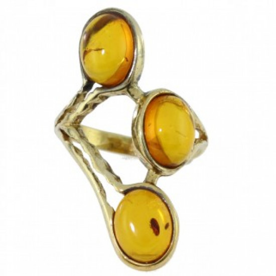 Ring 38-07 Vermeil Amber