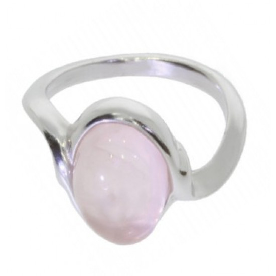 Ring 38-10 Sterling Silver Rose Quartz