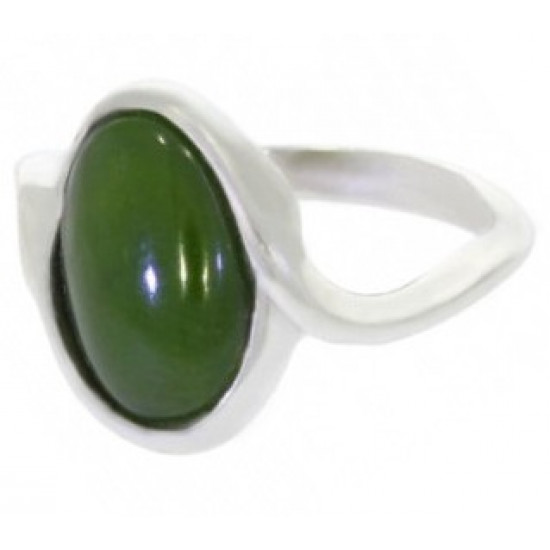 Ring 38-10 Sterling Silver Jade