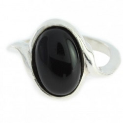 Ring 38-10 Sterling Silver Black Onyx