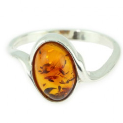 Ring 38-10 Sterling Silver Amber