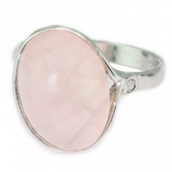 Ring 38-11 Sterling Silver Rose Quartz