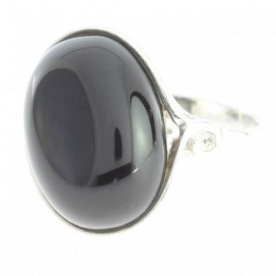 Ring 38-11 Sterling Silver Black Onyx