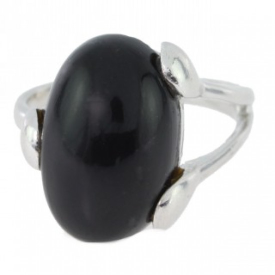 Ring 38-13 Sterling Silver Black Onyx