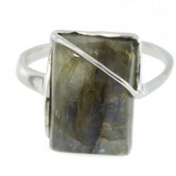 Ring 38-15 Sterling Silver Labradorite