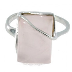 Ring 38-15 Sterling Silver Rose Quartz
