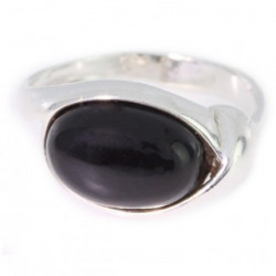 Ring 38-18 Sterling Silver Black Onyx