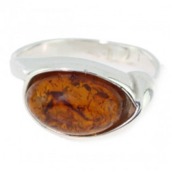 Ring 38-16 Sterling Silver Amber