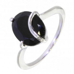 Ring 38-17 Sterling Silver Black Onyx