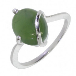 Ring 38-17 Sterling Silver Jade