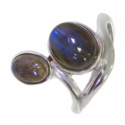 Ring 38-20 Sterling Silver Labradorite