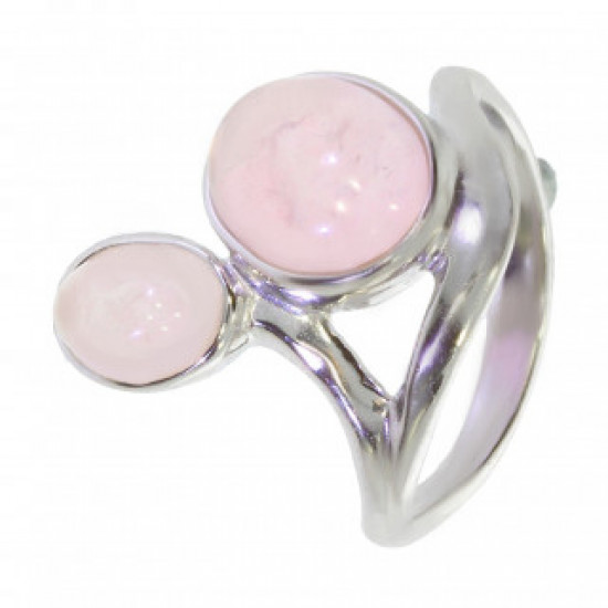 Ring 38-20 Sterling Silver Rose Quartz