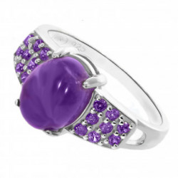 Ring 38-21 Sterling Silver Amethyst