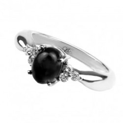 Ring 38-22 Sterling Silver Black Onyx