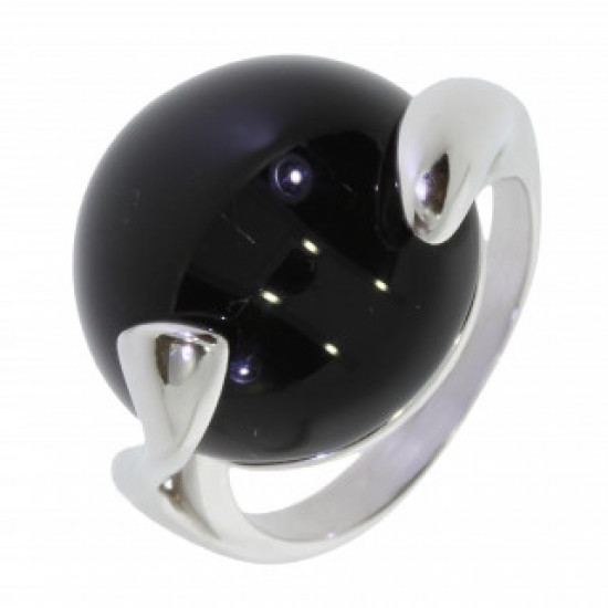 Ring 42-02 Sterling Silver Black Onyx