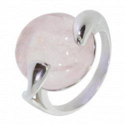 Ring 42-02 Sterling Silver Rose Quartz