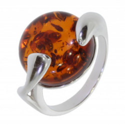 Ring 42-02 Sterling Silver Amber