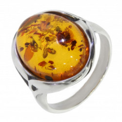 Ring 42-10 Sterling Silver Amber