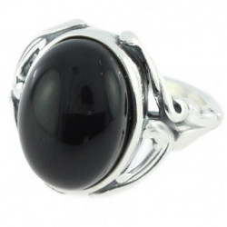 Ring 42-12 Sterling Silver Black Onyx