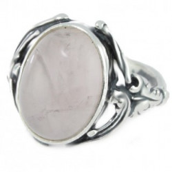 Ring 42-12 Sterling Silver Rose Quartz