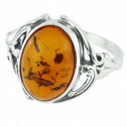 Ring 42-12 Sterling Silver Amber