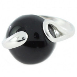 Ring 42-15 Sterling Silver Black Onyx