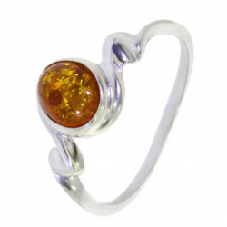 Bague 26-16 ambre argent