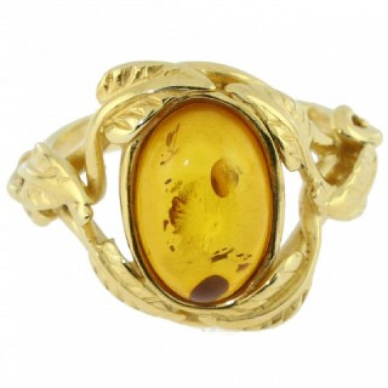 Ring 42-16 Vermeil Amber