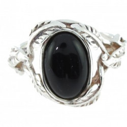 Ring 42-16 Sterling Silver Black Onyx