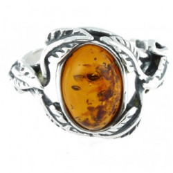 Ring 42-16 Sterling Silver Amber