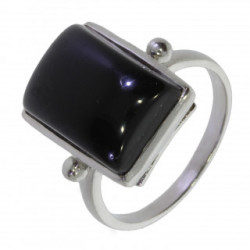 Ring 42-17 Sterling Silver Black Onyx