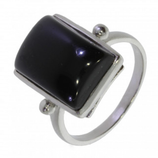 Ring 42-17 Sterling Silver Black Onyx