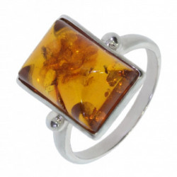 Ring 42-17 Sterling Silver Amber