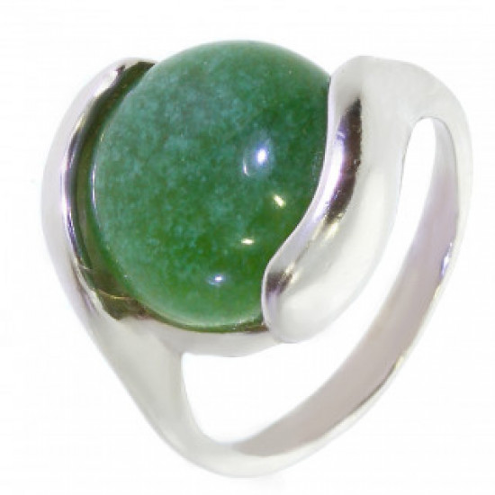 Ring 42-19 Sterling Silver Jade