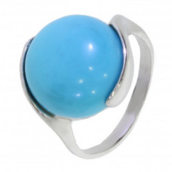 Ring 42-19 Sterling Silver Turquoise