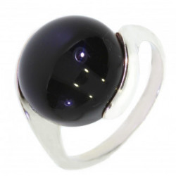 Ring 42-19 Sterling Silver Black Onyx